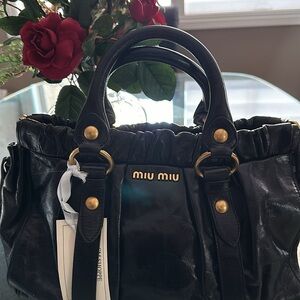 Miu Miu Black Leather Handbag